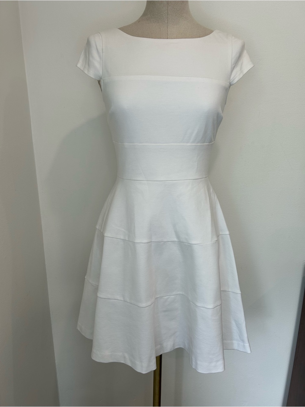BANANA REPUBLIC - White Fit & Flare Dress Size 0P